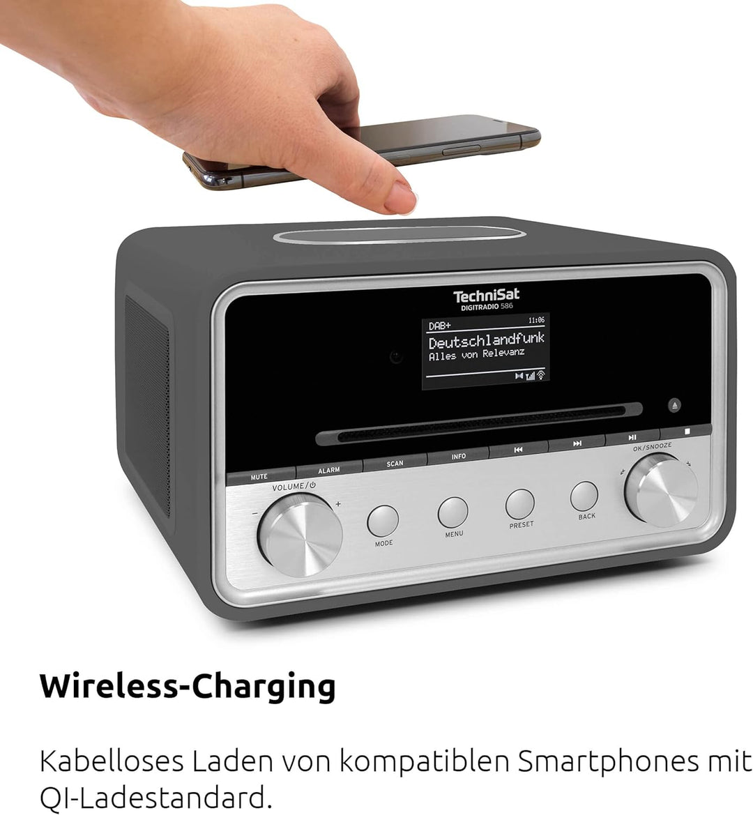 TechniSat DIGITRADIO 586 – DAB+ Hybridradio (Internetradio, UKW, Bluetooth, Spotify, Wireless Chargi