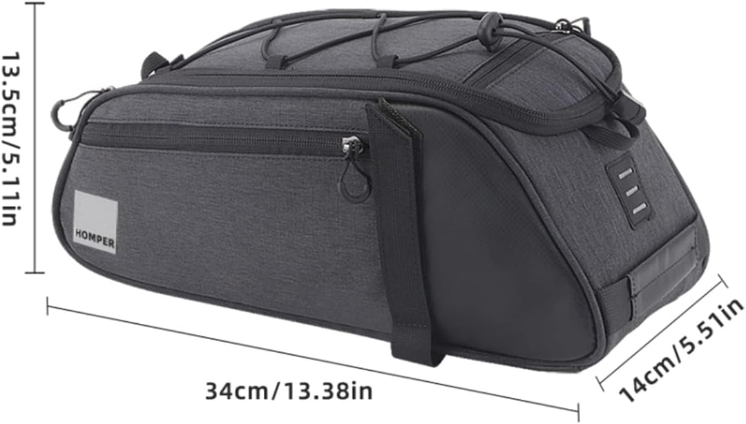HOMPER Fahrradtasche Satteltasche Gepäcktasche Gepäckträger Tasche Rucksack Seitentasche Mountain Ro