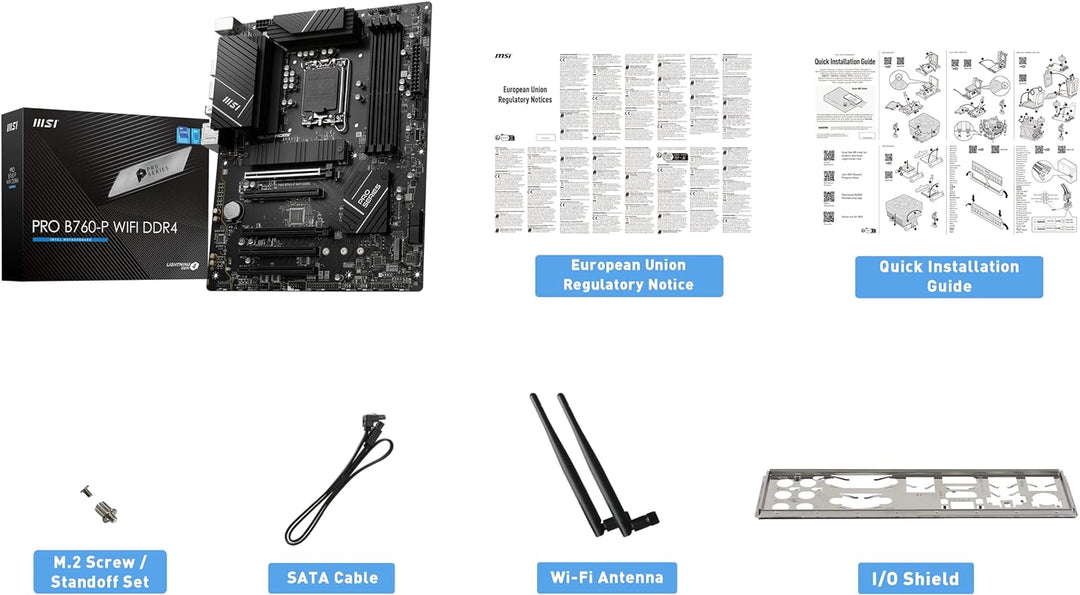MSI PRO B760-P WiFi DDR4 Mainboard, ATX - Unterstützt Intel 12. & 13. Gen Core Prozessoren, LGA 1700