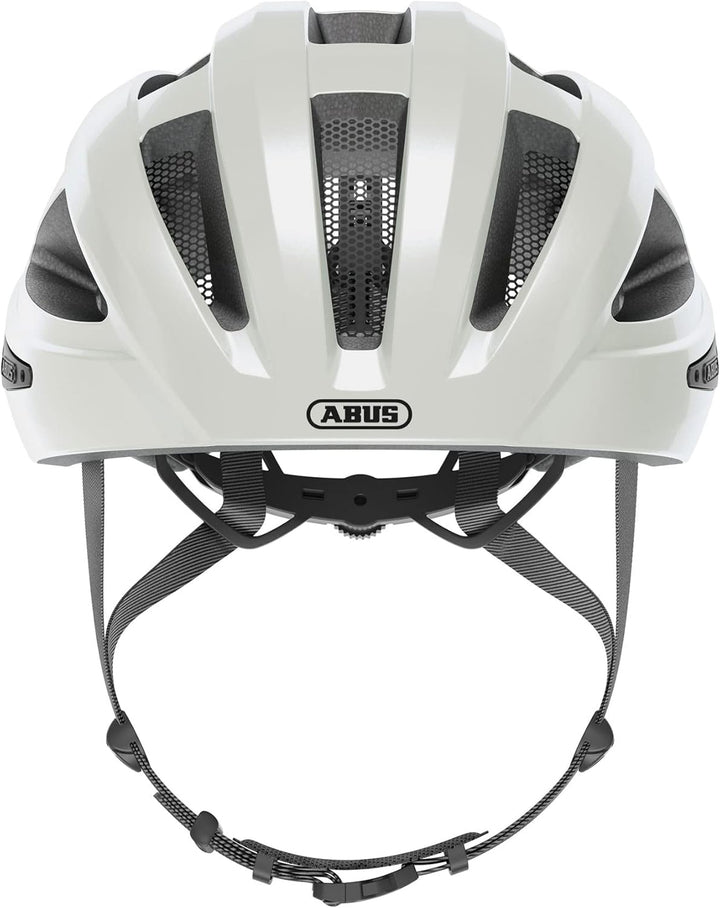 ABUS Rennradhelm Macator - sportiver Fahrradhelm für Einsteiger - auch für Zopfträger/-innen - für D