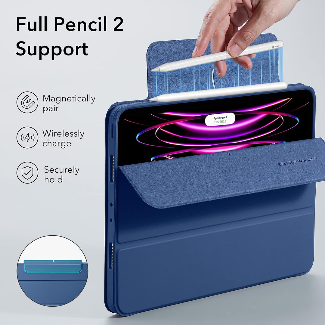 ESR Hybrid Hülle für iPad Pro 12.9 Hülle (2022/2021), iPad Pro 12.9 Case mit Pencil Halter, 12,9 Zol