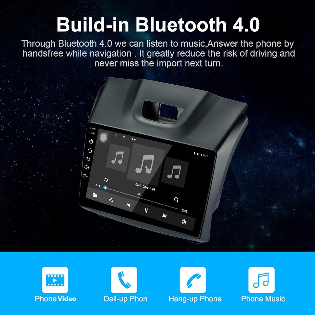 LEXXSON Android 10.1 Autoradio für Isuzu D-MAX 2012-2018, MU-X 2013-2017 | 9-Zoll-AM-FM-Radio mit GP