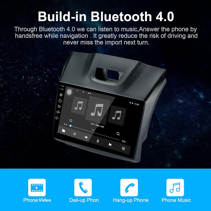 LEXXSON Android 10.1 Autoradio für Isuzu D-MAX 2012-2018, MU-X 2013-2017 | 9-Zoll-AM-FM-Radio mit GP