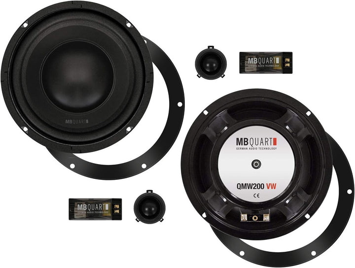 MEDIADOX 20cm/200mm Auto Front/Heck Lautsprecher/Boxen/Speaker Set von MB Quart (QM200VW) kompatibel
