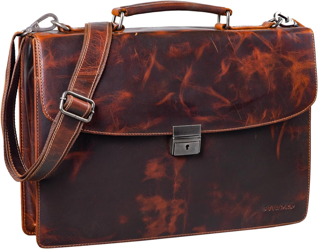 STILORD 'Jonathan' Elegante Aktentasche Klassische Büro Business Schultertasche gross 15,6 Zoll mit