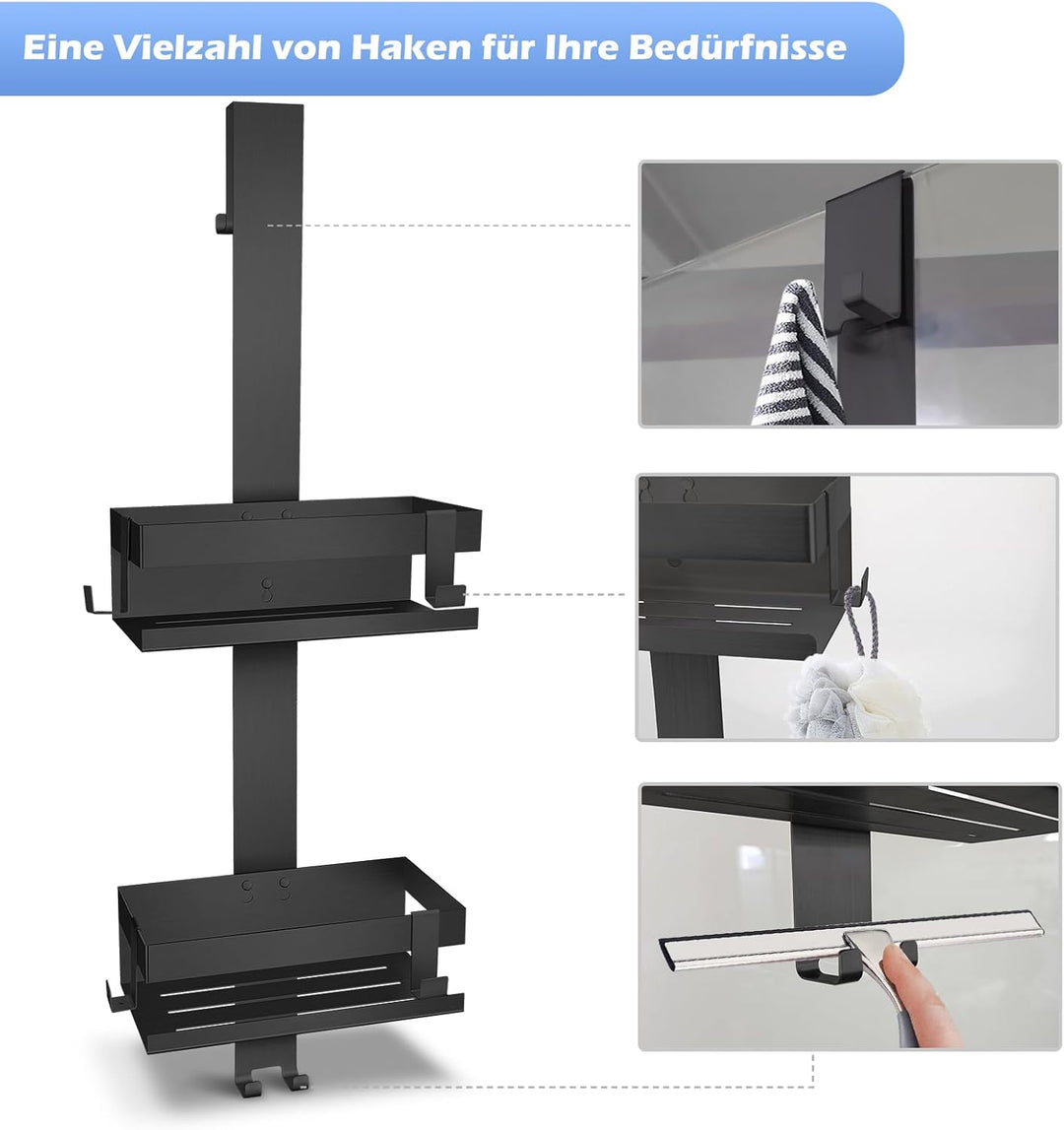 UUlioyer Duschablage zum Hängen, Shampoo Duschgel Halterung für Dusche, Duschregal aus Edelstahl SUS