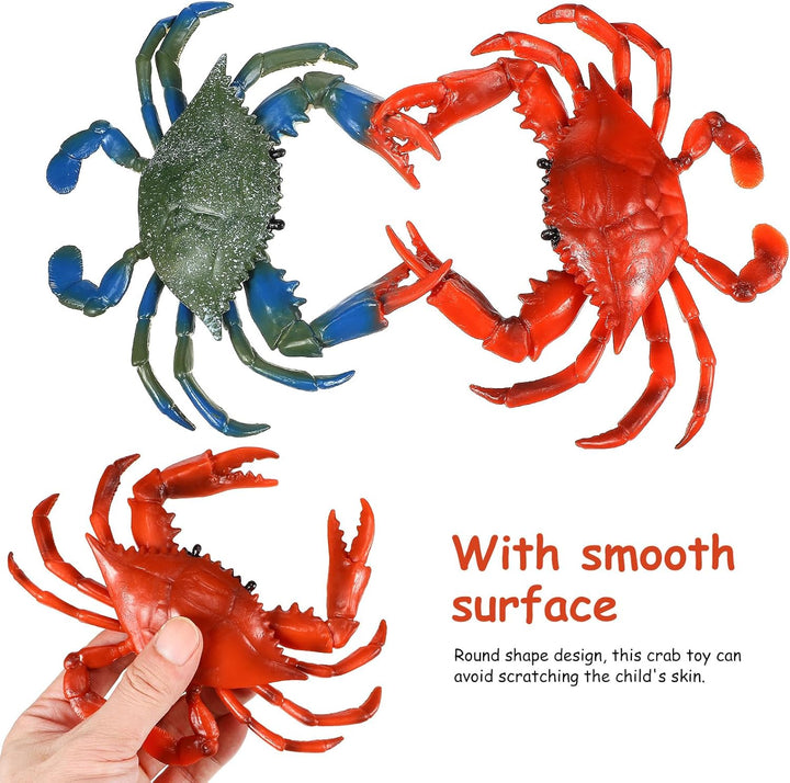 Gadpiparty 4 Stück Künstliche Realistische Krabbenspielzeug-Meerestiermodellspielzeuge Meereslebenst