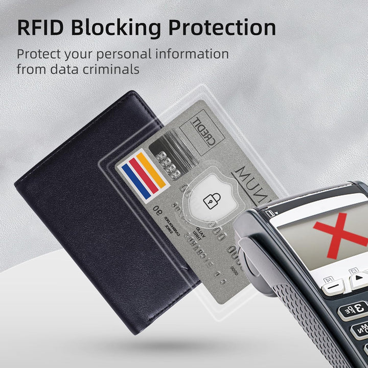 VISOUL Echt Leder Geldbörse Herren mit RFID Schutz Portemonnaie Gross mit Münzfach 10 Fächer Echtled