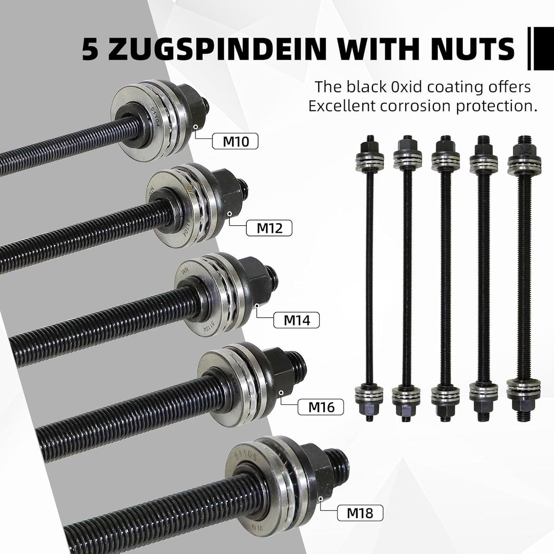 CCLIFE 27tlg Silentlager Werkzeug Abzieher Satz Gummibuchsen Buchsen Achslager Montage Demontage
