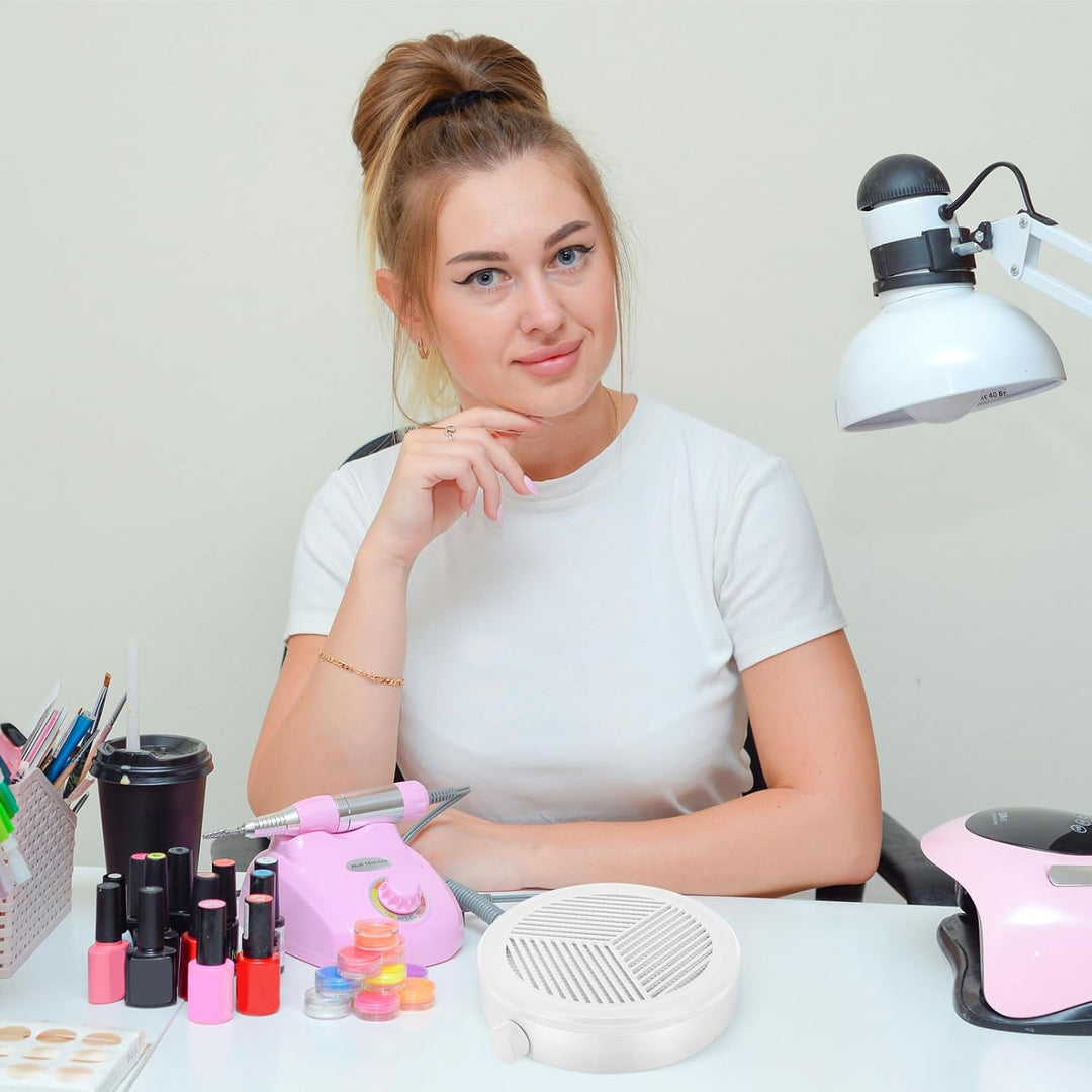 Kleiner Nagel Staubsauger mit Einstellbarer Absaugung, Leistungsstarker Maniküre Nagelstaubsauger fü