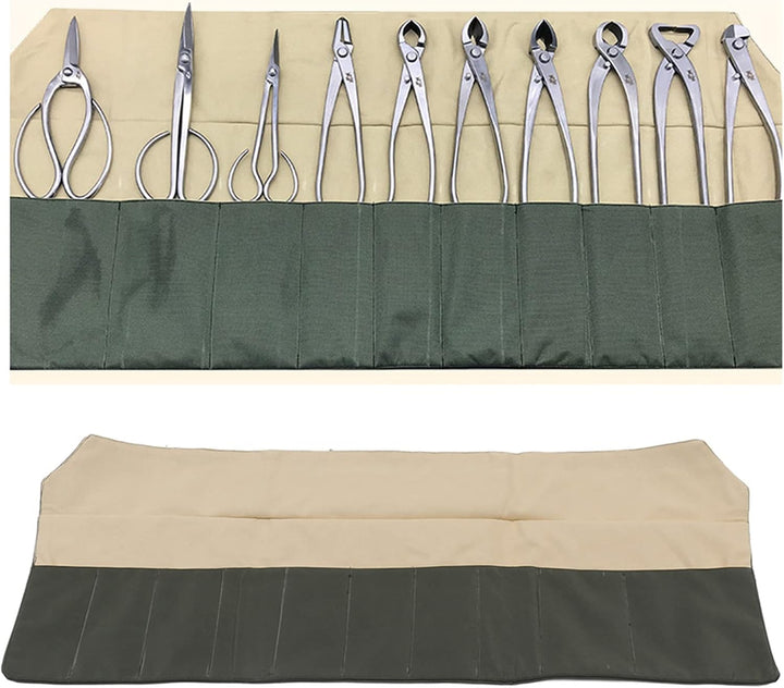 Nikou Gartenwerkzeug Set Bonsai-Werkzeugtasche, Wasserdichte Canvas-Multifunktions-Kompakt-Bonsai-We
