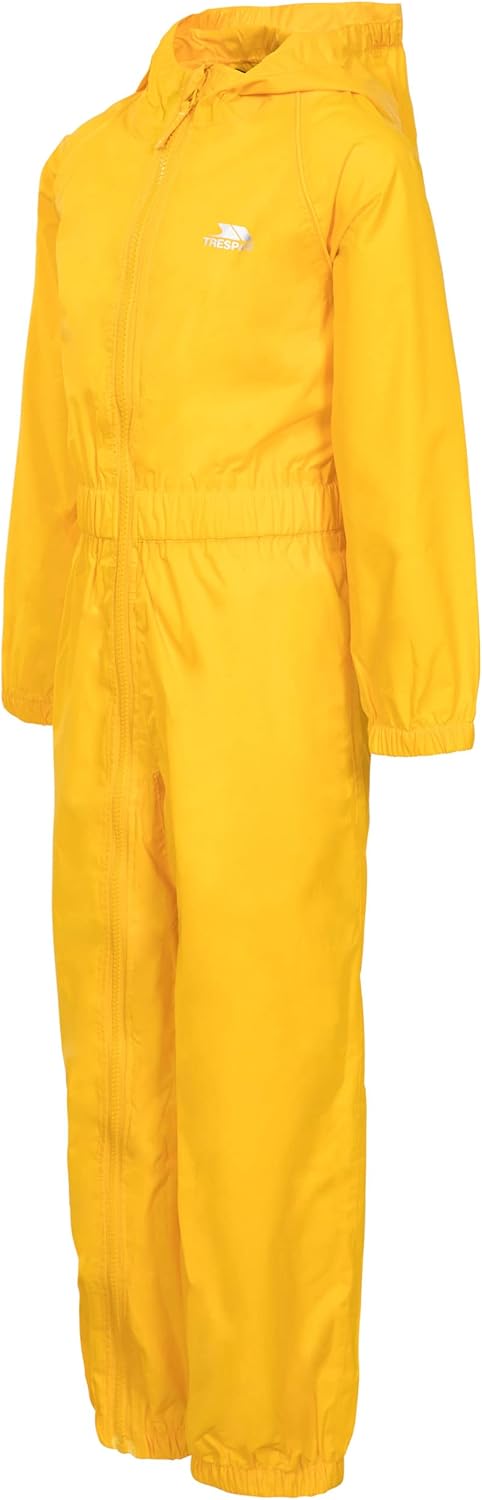 Trespass Unisex Kinder Knopf Wasserdichter Regenanzug mit Kapuze 5-6 Jahre sunshine, 5-6 Jahre sunsh