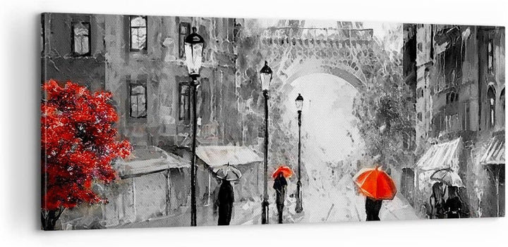 Panorama Bilder auf Leinwand 100x40cm Leinwandbild Paris Stadt Zuhause Gross Wanddeko Bild Schlafzim