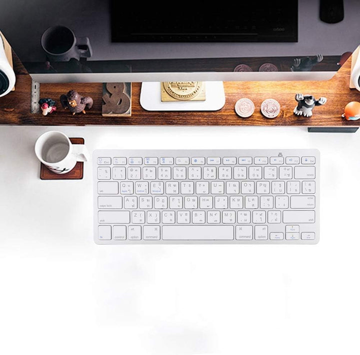 Dpofirs Tastatur in thailändischer Sprache, ultradünne drahtlose Bluetooth-Tastatur, multifunktional
