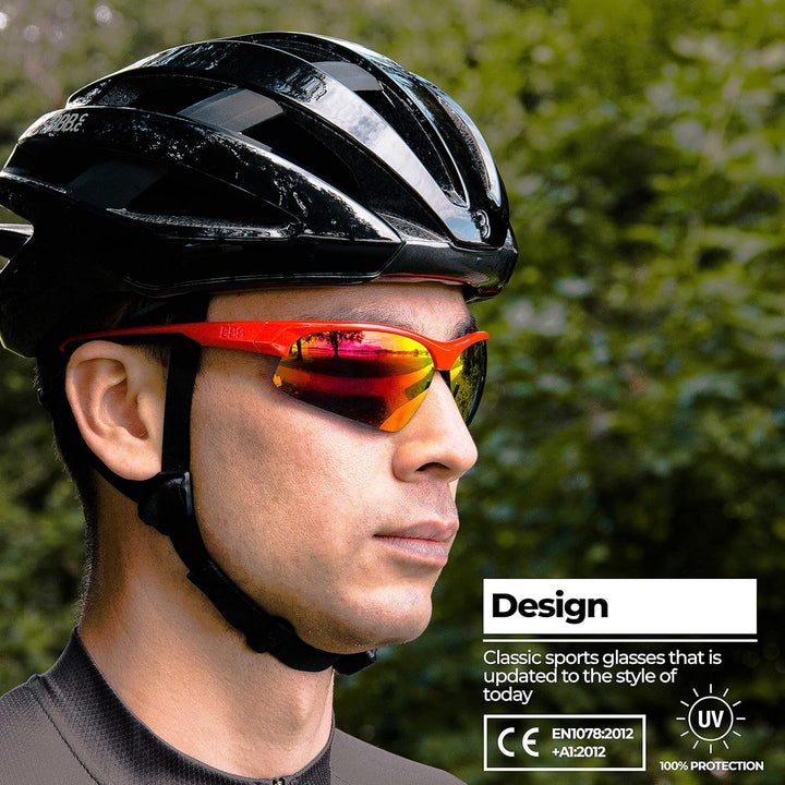 BBB Unisex Bsg-58 Sportbrille (1er Pack) Einheitsgrösse Glänzend Rot, Einheitsgrösse Glänzend Rot