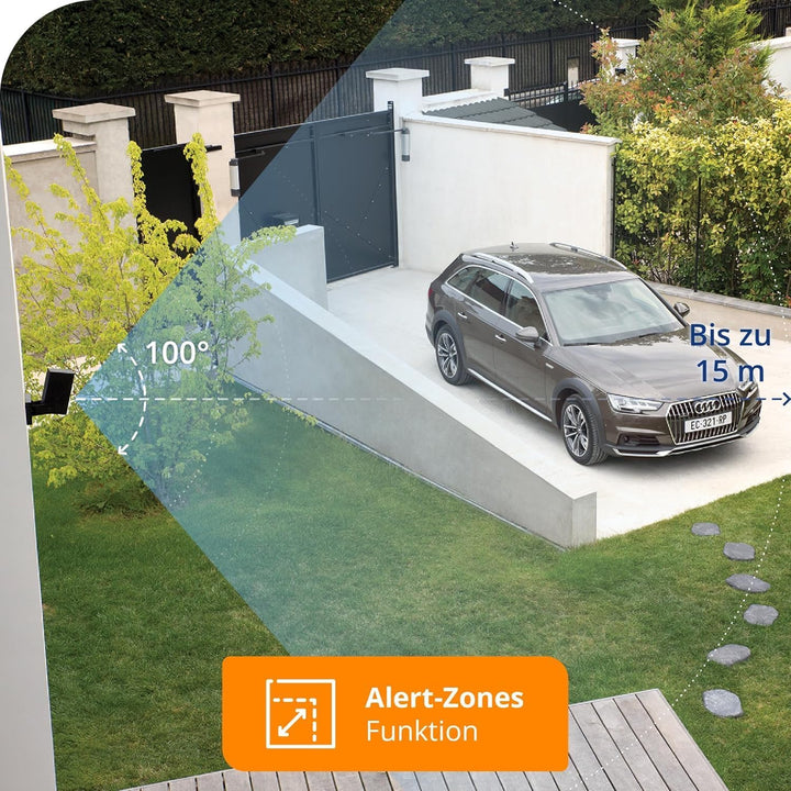 Netatmo Smarte Überwachungskamera Aussen, WLAN, Integrierte Beleuchtung 12W, Video HD 1080p 4MP, Bew
