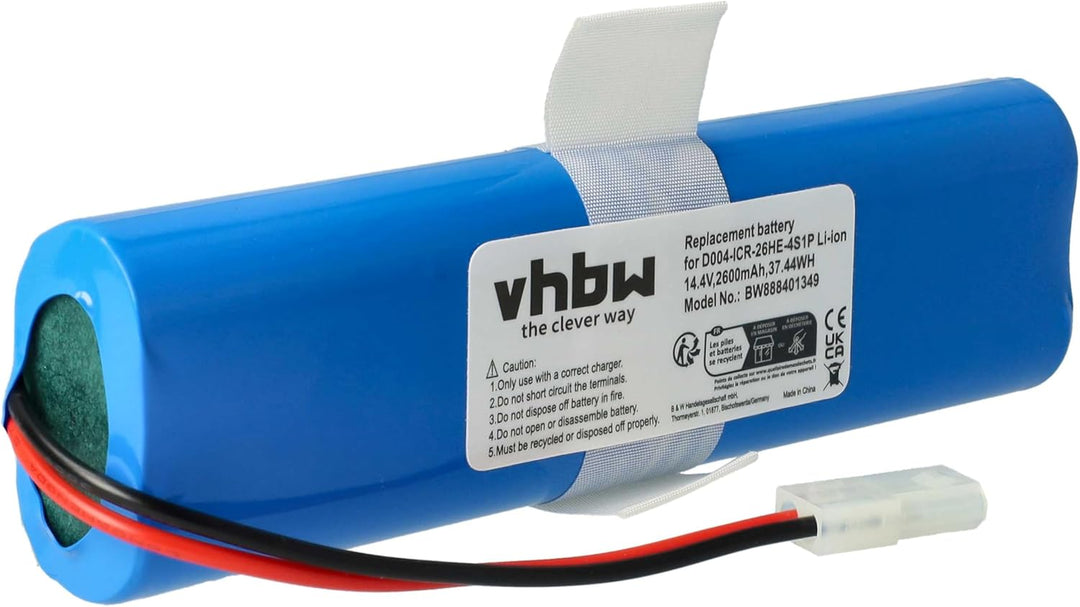 vhbw Akku kompatibel mit Qihoo 360 S6 Home Cleaner Heimroboter (2600mAh, 14,8V, Li-Ion)