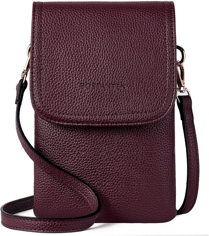 BOSTANTEN Handytasche zum Umhängen Leder, Handy Umhängetasche Damen, Handytasche mit Geldbörse zum U