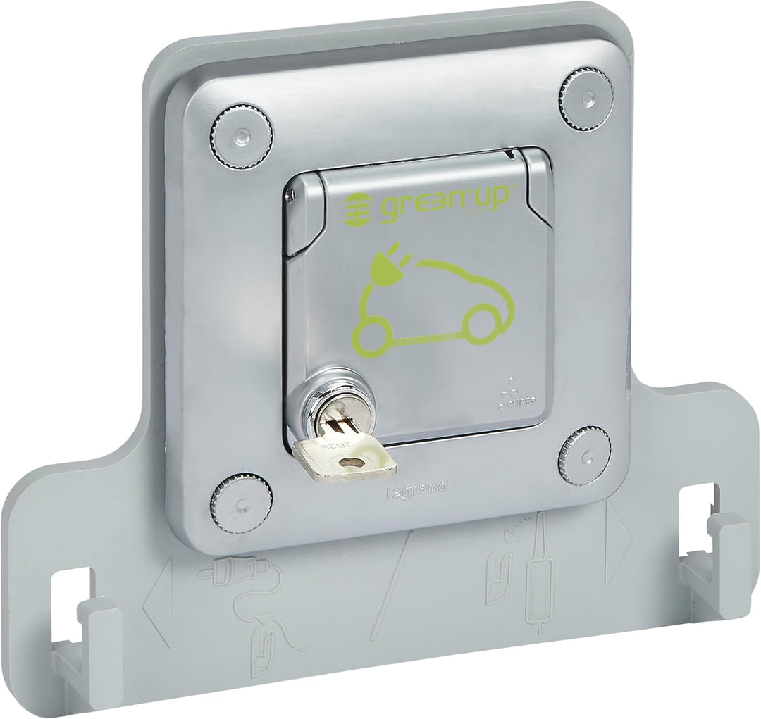 Legrand, Green Up Steckdose für Elektrofahrzeuge & Plug-in-Hybridfahrzeuge, Schnellladesystem f. E-A