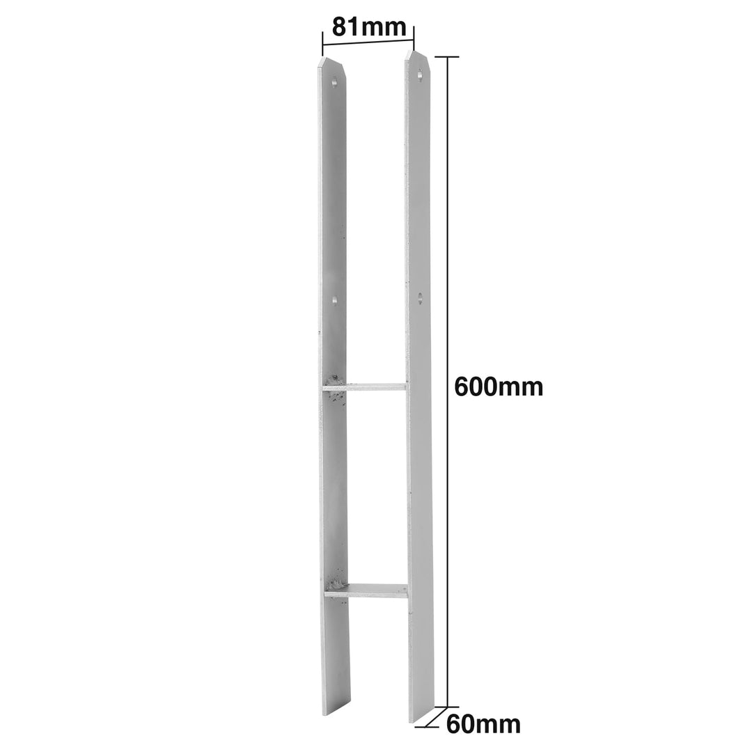 Ansobea H-Pfostenträger H-Anker Pfostenanker Set H Anker Pfostenträger Träger Anker Pfosten H-Form S