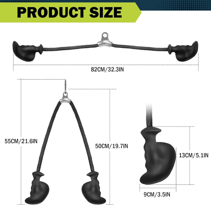 DASKING Trizepsseil Unterarmtrainer Ergonomisches Griffe, Kabelmaschine Trizeps Ergonomischen Rutsch
