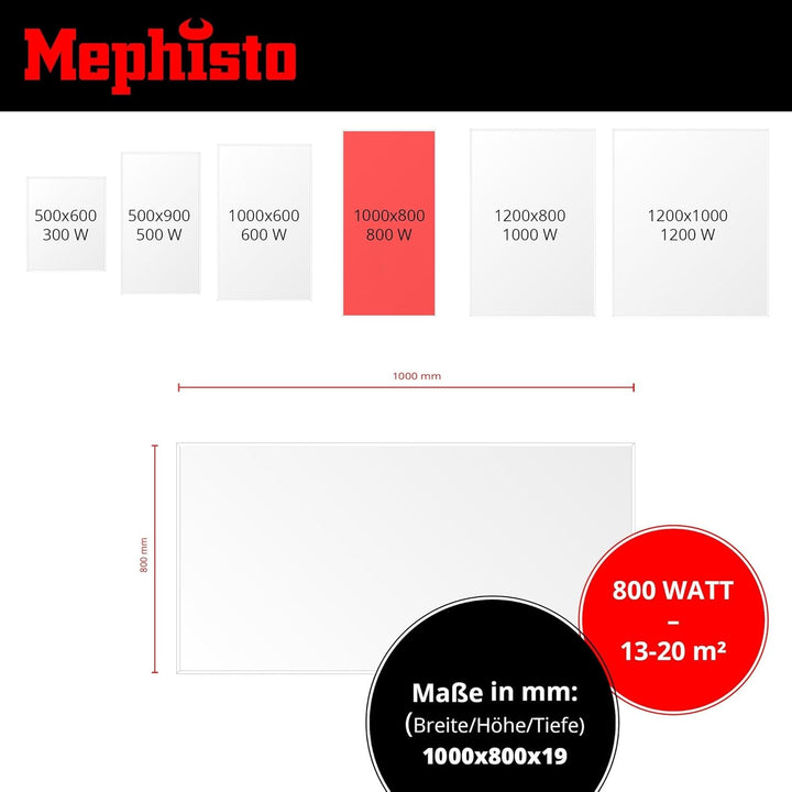Mephisto Infrarot Heizung Wand- Decken-Standheizung energiesparend Elektroheizung inkl. Fernbedienun