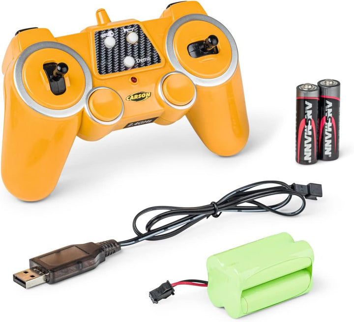 CARSON 500907653 - 1:16 RC Traktor JCB 2.4G 100% RTR - Ferngesteuertes Fahrzeug, Traktor mit Funktio