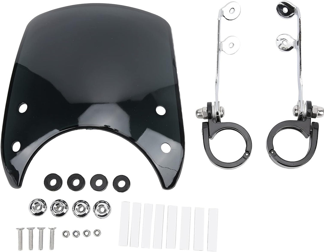 Aramox Motorrad Windabweiser Scheinwerferverkleidung, Universal Motorrad Windschutzscheibe Scheinwer