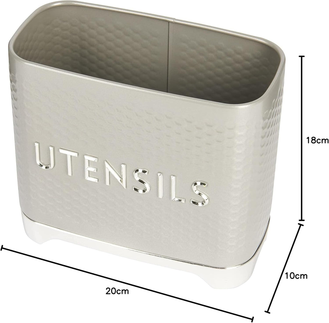 KitchenCraft Lovello Utensilienhalter mit geometrischem Sechseck-Muster, strukturiert, 20 x 10 x 18