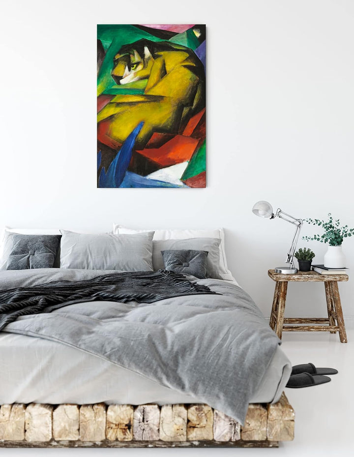 Generisch Franz Marc - Der Tiger als Leinwandbild / Grösse: 100x70 cm / Wandbild / Kunstdruck / fert