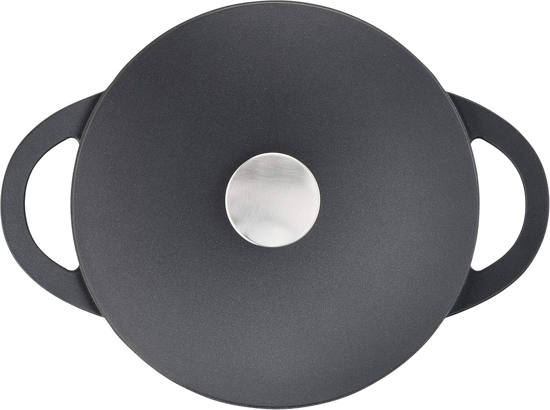 TEFAL TRATTORIA Schmortopf 24 cm, Bräter aus Alugus, antihaft beschichteter Topf, gute Wärmespeicher