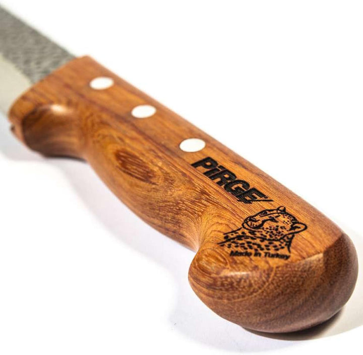 Pirge Elite Handgeschmiedet Schlachtermesser mit Lederscheide 21 cm Metzgermesser - Fleischermesser