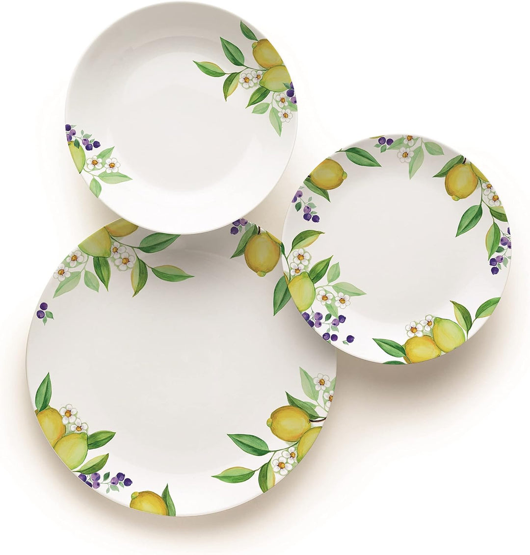 Excelsa Lemon Tafelservice, 18-teilig, Porzellan, Bianco/Limoni, STK