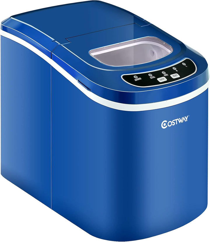 COSTWAY Eiswürfelmaschine 12KG/24H, Ice Maker 9 Eiswürfel in 6-13min, Eismaschine 2,2L Wassertank, E