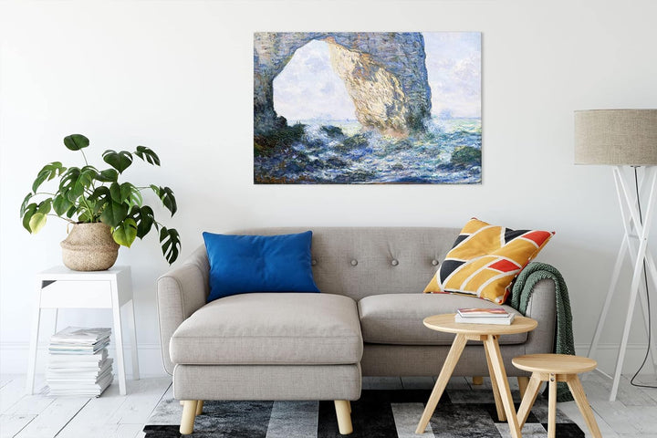Generisch Claude Monet - Das Manneporte bei Etretat als Leinwandbild/Grösse: 100x70 cm/Wandbild/Kuns