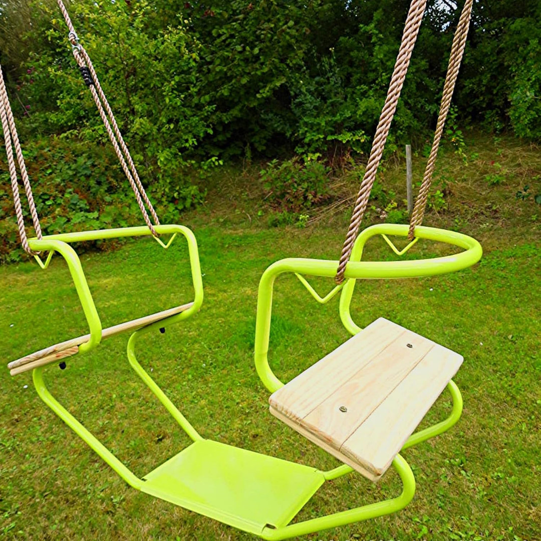 Loggyland Doppelschaukel Schiffsschaukel Schaukel für 2 Kinder (apfelgrün), Apfelgrün