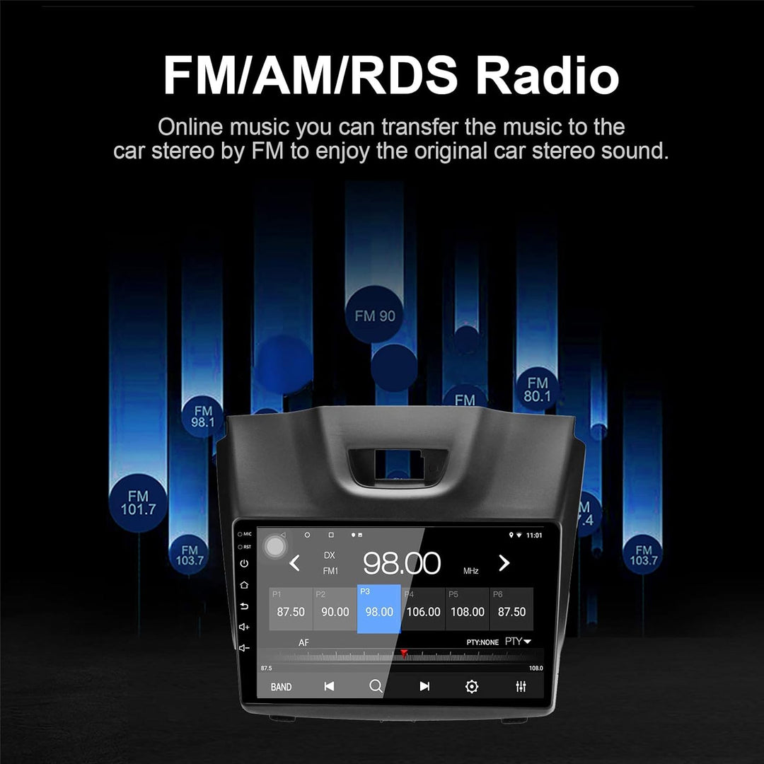 LEXXSON Android 10.1 Autoradio für Isuzu D-MAX 2012-2018, MU-X 2013-2017 | 9-Zoll-AM-FM-Radio mit GP