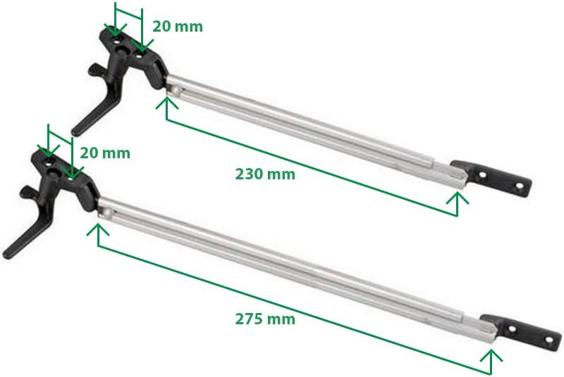 CR-MOESANCO® Kompass-Set rechts + Links für Wohnwagen 23 cm, Arm für Wohnmobil-Fensterrückhaltestütz