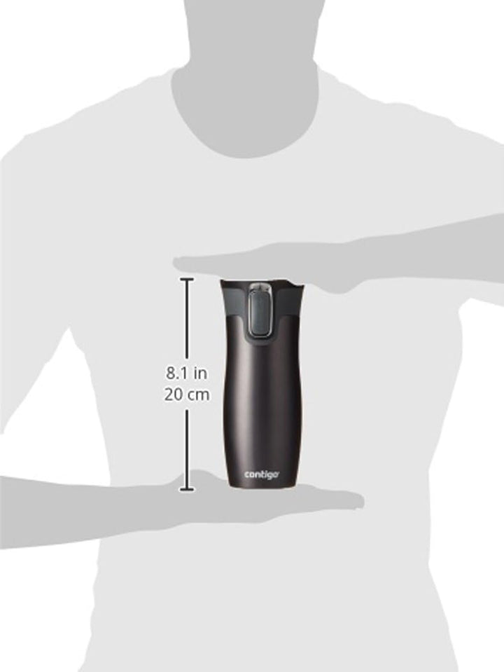 Contigo Thermobecher West Loop Autoseal, Edelstahl Isolierbecher, Reisebecher, Kaffebecher To Go, 10