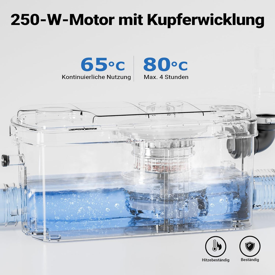 XPOtool 3/1 Hebeanlage 250W mit 3 Einlässen z.B. für Dusche und Waschbecken kompakte Haushaltspumpe