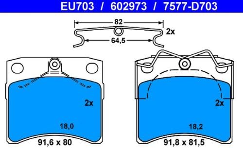 ATE 13046029732 Bremsbelagsatz Scheibenbremse