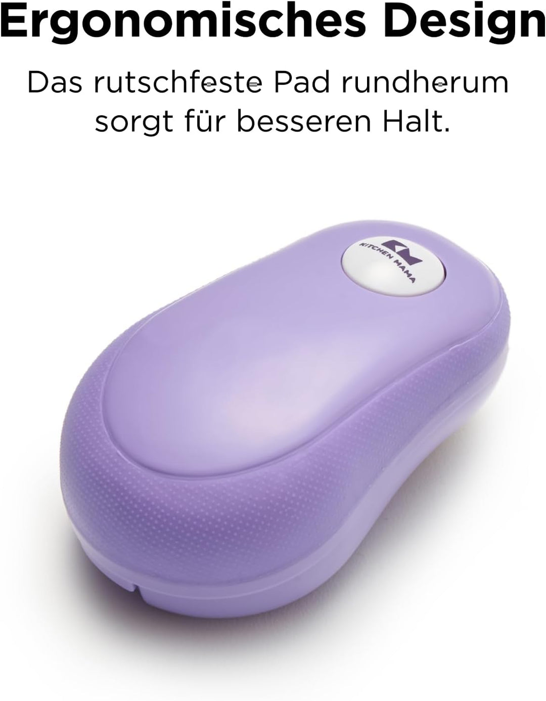 Kitchen Mama One-Touch Elektrischer Dosenöffner: Automatischer Konservenöffner, sichere, glatte Kant