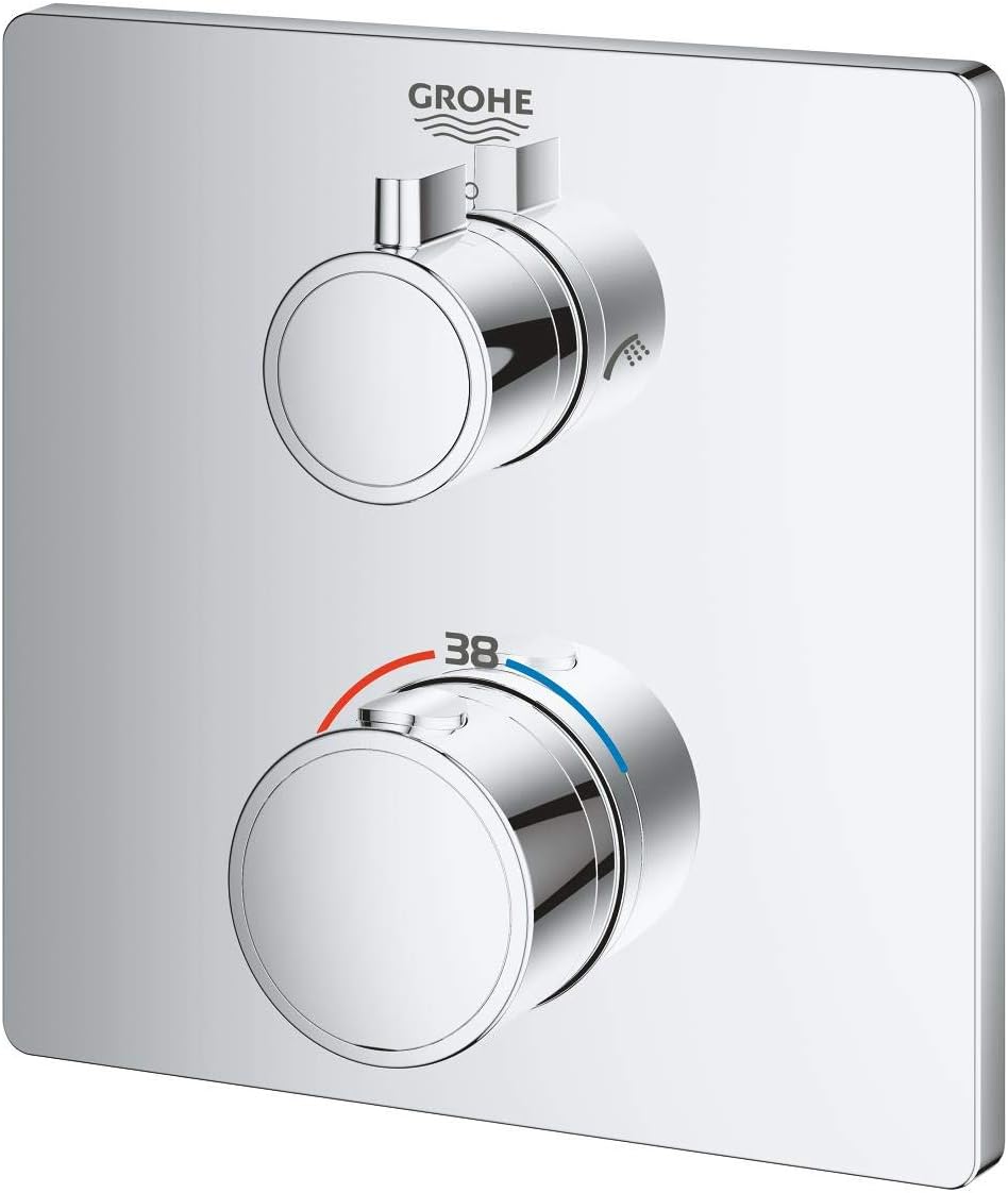 GROHE Grohtherm - Thermostat-Wannenbatterie mit integrierter 2-Wege-Umstellung (Fertigmontageset, la