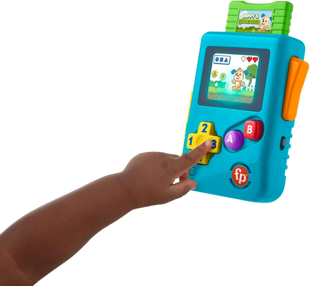 Fisher-Price Lernspielzeug Meine erste Spielkonsole, Lachen und Erwachen mit Musik und Lichtern für
