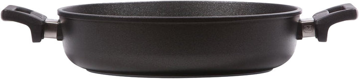 Eurloux Guss-Kasserolle Induktion Ø24 cm - Flache runde Universal Bratenkasserolle 3 Liter mit Besch