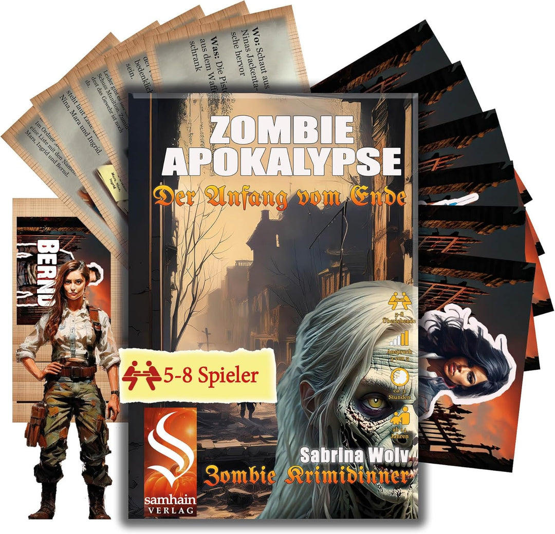 Samhain Verlag ZOMBIEDINNER - Zombieapokalypse - Der Anfang vom Ende ab 16 Jahren für 5-8 Personen -