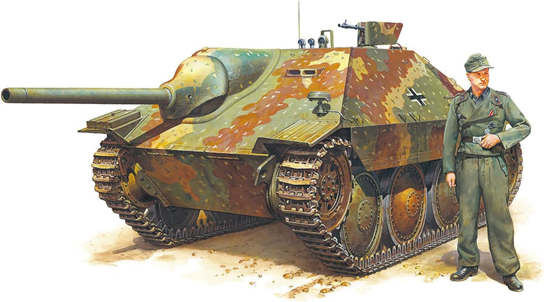 Tamiya 300035285-1:35 WWII Deutsche Jagdpanzer Hetzer, 38 ton (1)