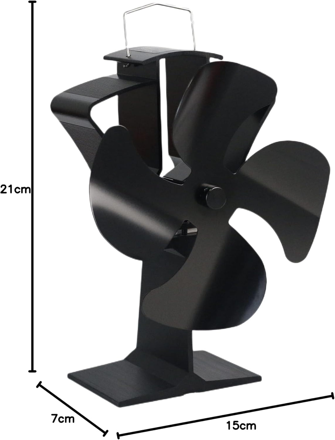 TOMERSUN Geräuscharmer Betrieb 4 Blätter Kamin Ventilator Ofenventilator Feuerstelle Kaminöfen Umwel