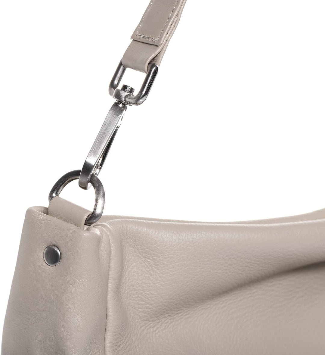 BACCINI Hobo Bag REMI aus Nappa-Leder I Beuteltasche für Damen I Schultertasche handgefertigt Ivory,