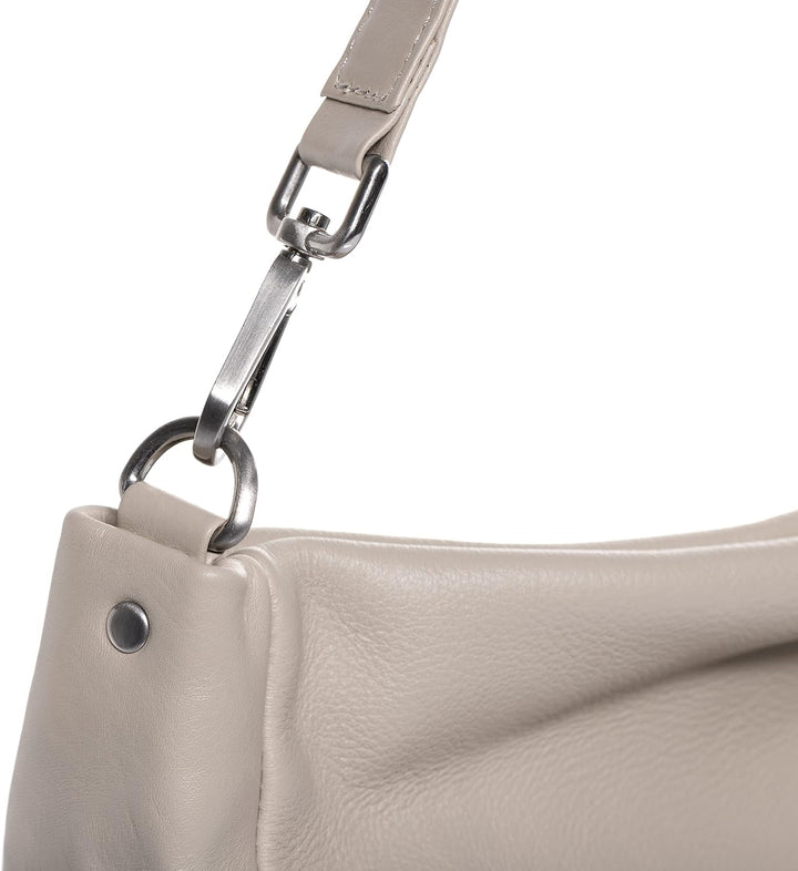 BACCINI Hobo Bag REMI aus Nappa-Leder I Beuteltasche für Damen I Schultertasche handgefertigt Ivory,